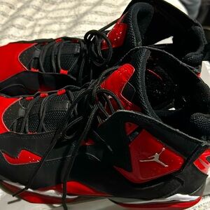 Used Jordan True Flight black and red Sneakers size 13